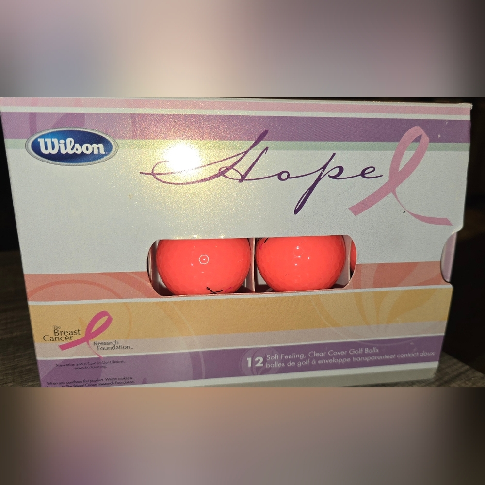 Wilson HOPE Neon Pink Golf Balls - 12 Pack Breast Cancer Awareness